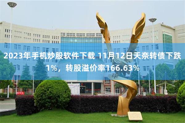 2023年手机炒股软件下载 11月12日天奈转债下跌1%，转股溢价率166.63%